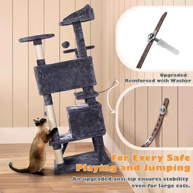 Sturdy Cat Tower for Heavy Cats, Indoor