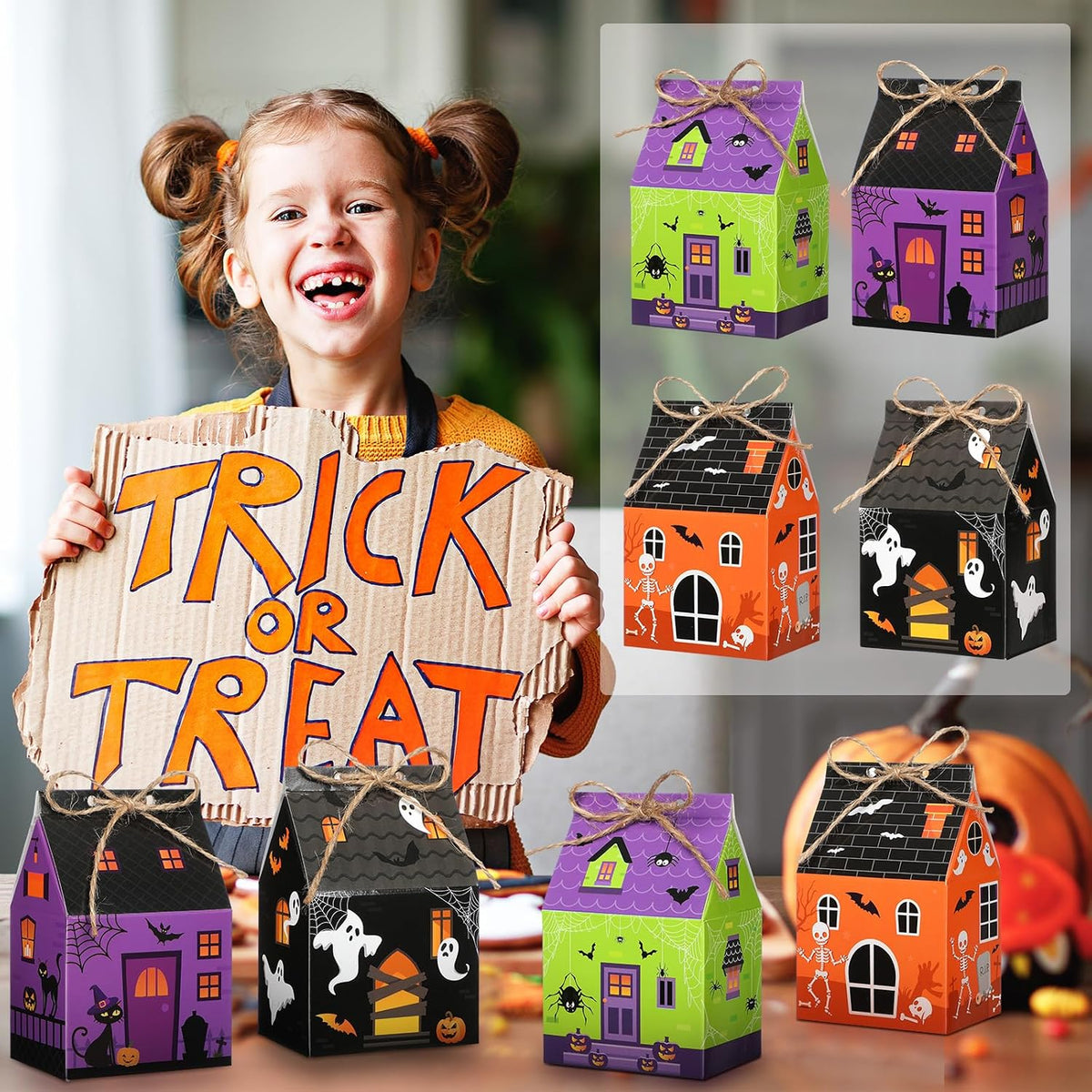 Halloween Treat Boxes Mini Castle House Candy Box