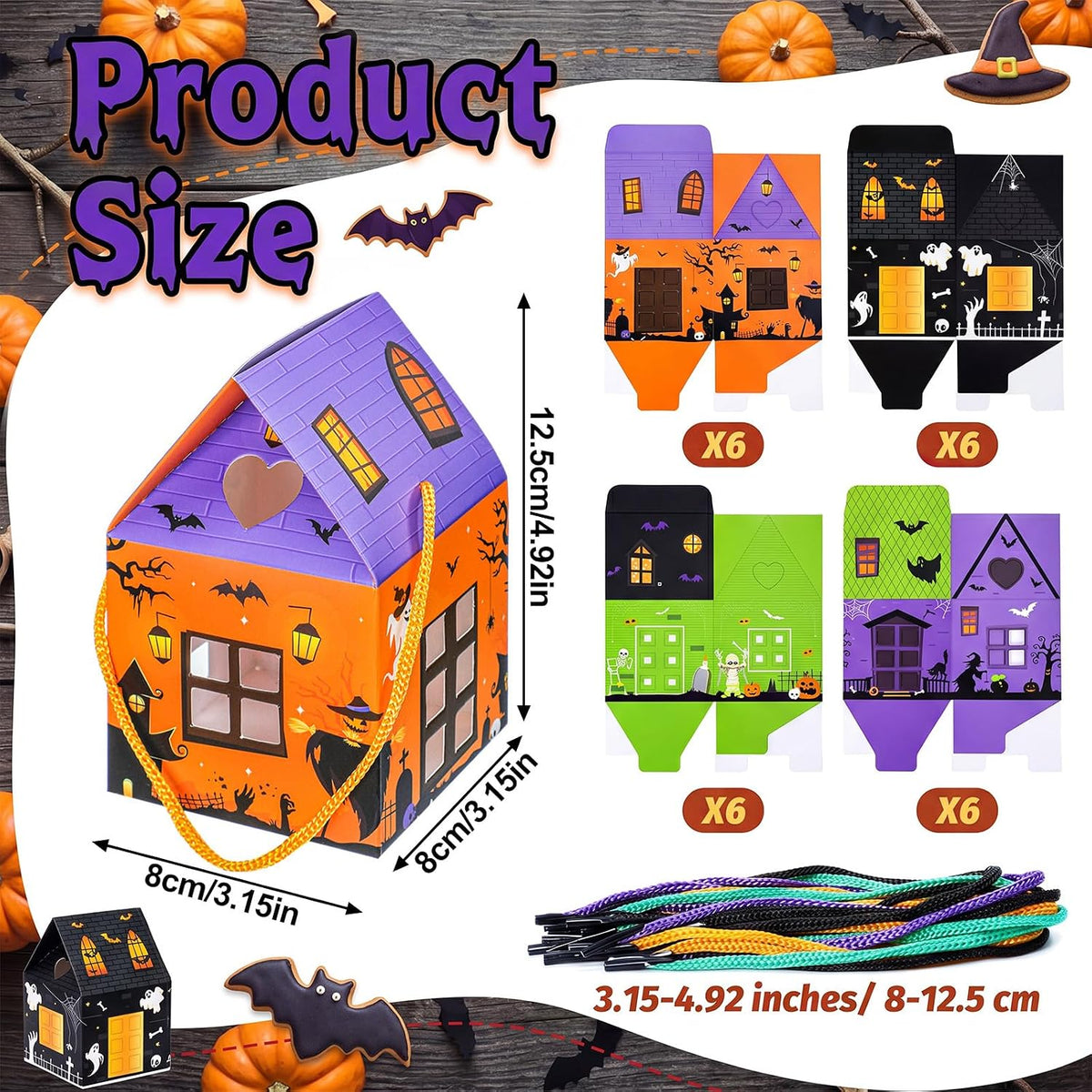 Halloween Treat Boxes Mini Castle House Candy Box