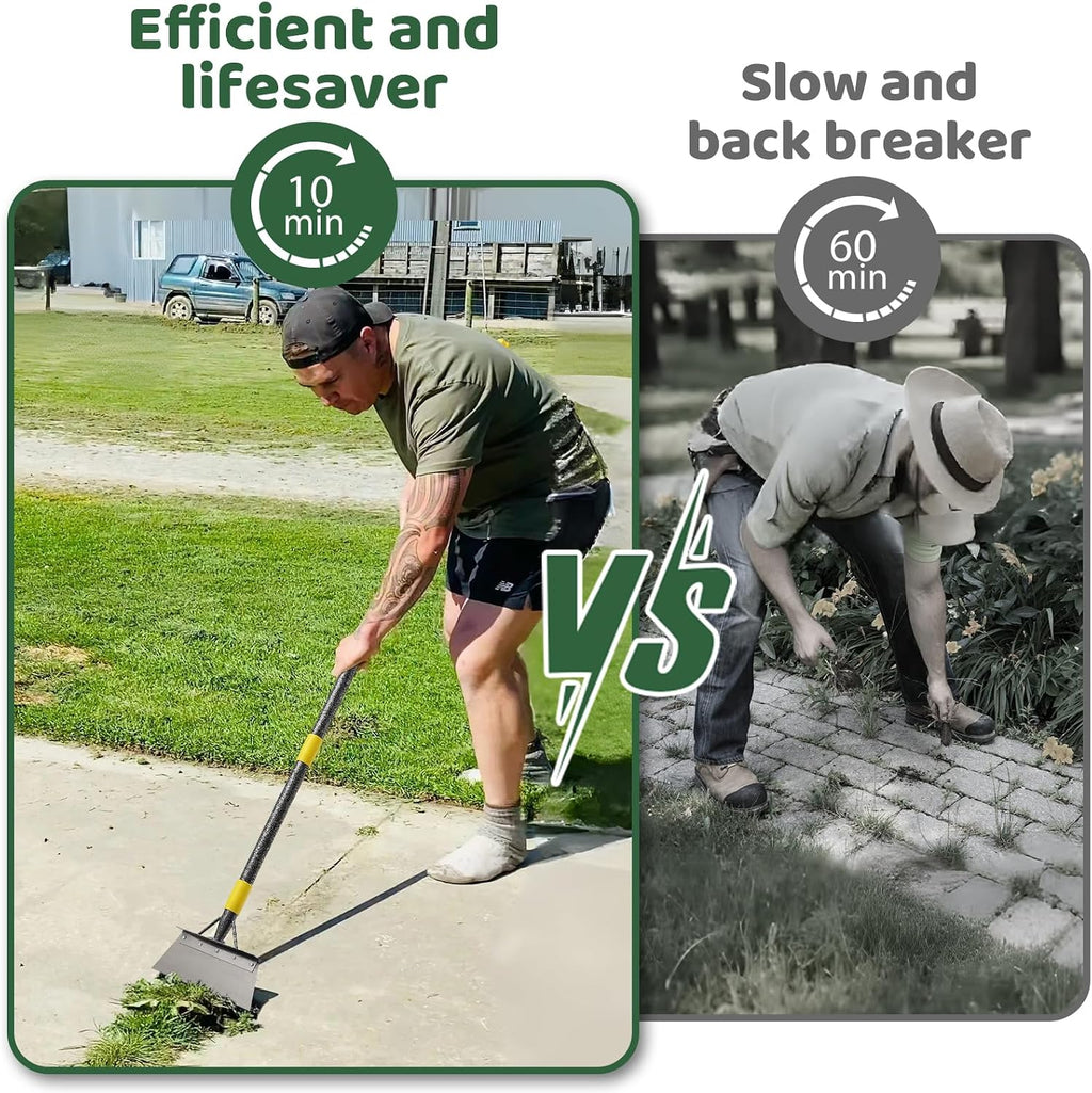 Garden Flat Shovel - Floor Scraper, 60" Multifunctional Garden Cleaning Shovels, Heavy Duty Floor Scrapers Long Handle,Metal Weeding Scraper for Lawn Edging,  Snow Ice Removal,Snow Ice Scraper