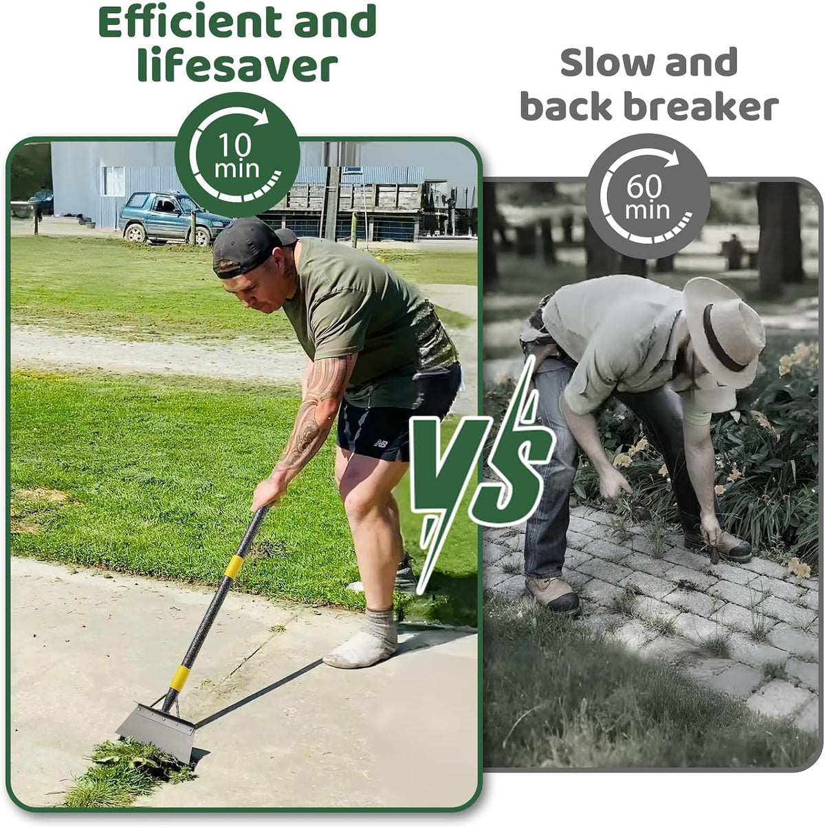 Garden Flat Shovel - Floor Scraper, 60" Multifunctional Garden Cleaning Shovels, Heavy Duty Floor Scrapers Long Handle,Metal Weeding Scraper for Lawn Edging,  Snow Ice Removal,Snow Ice Scraper